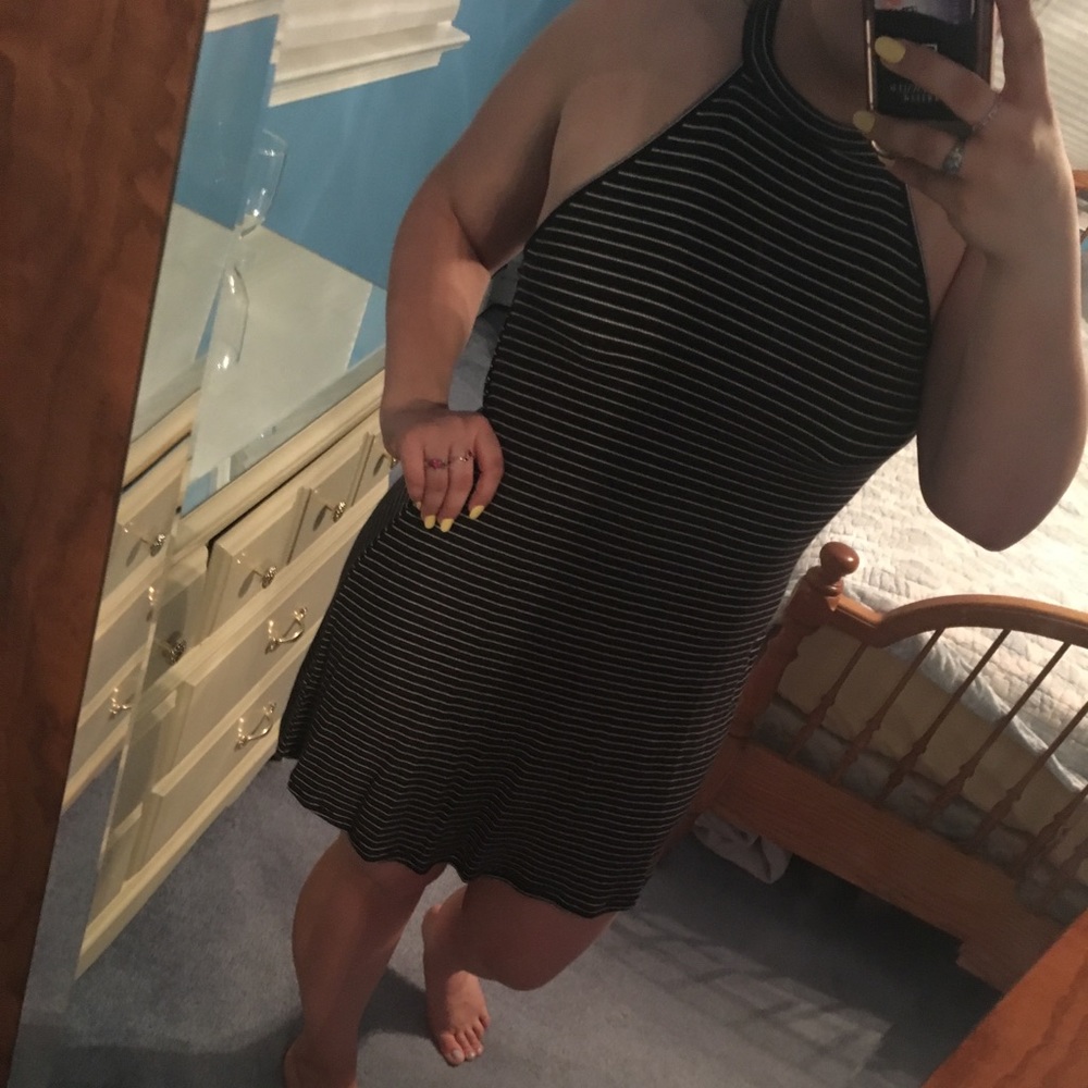 Striped halter top dress